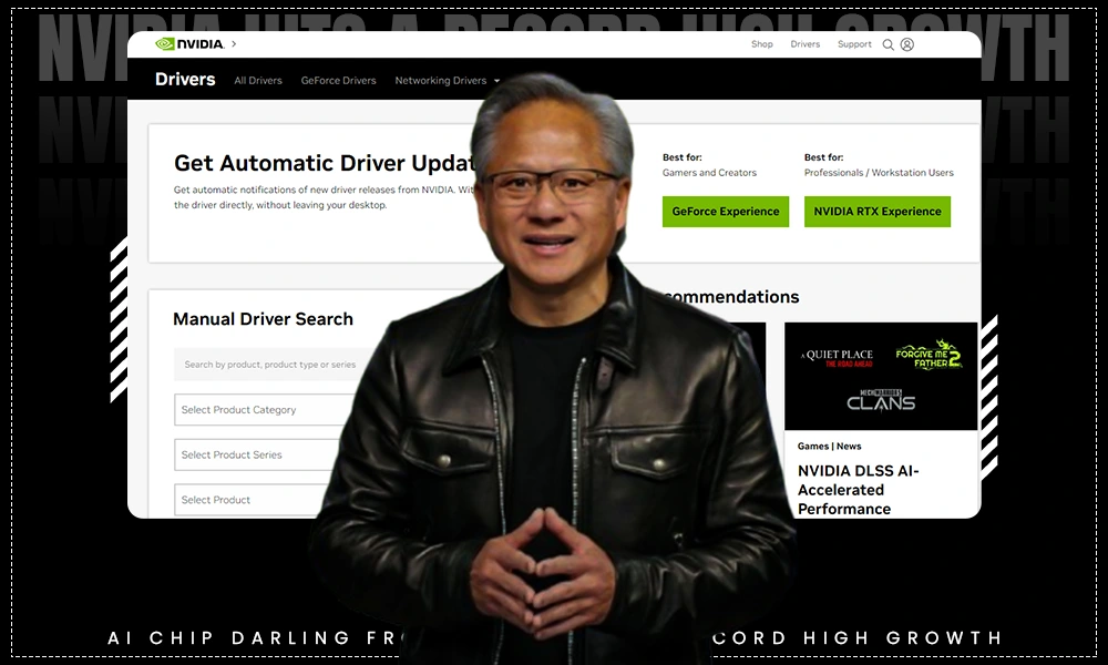 nvidia hits a record high growth